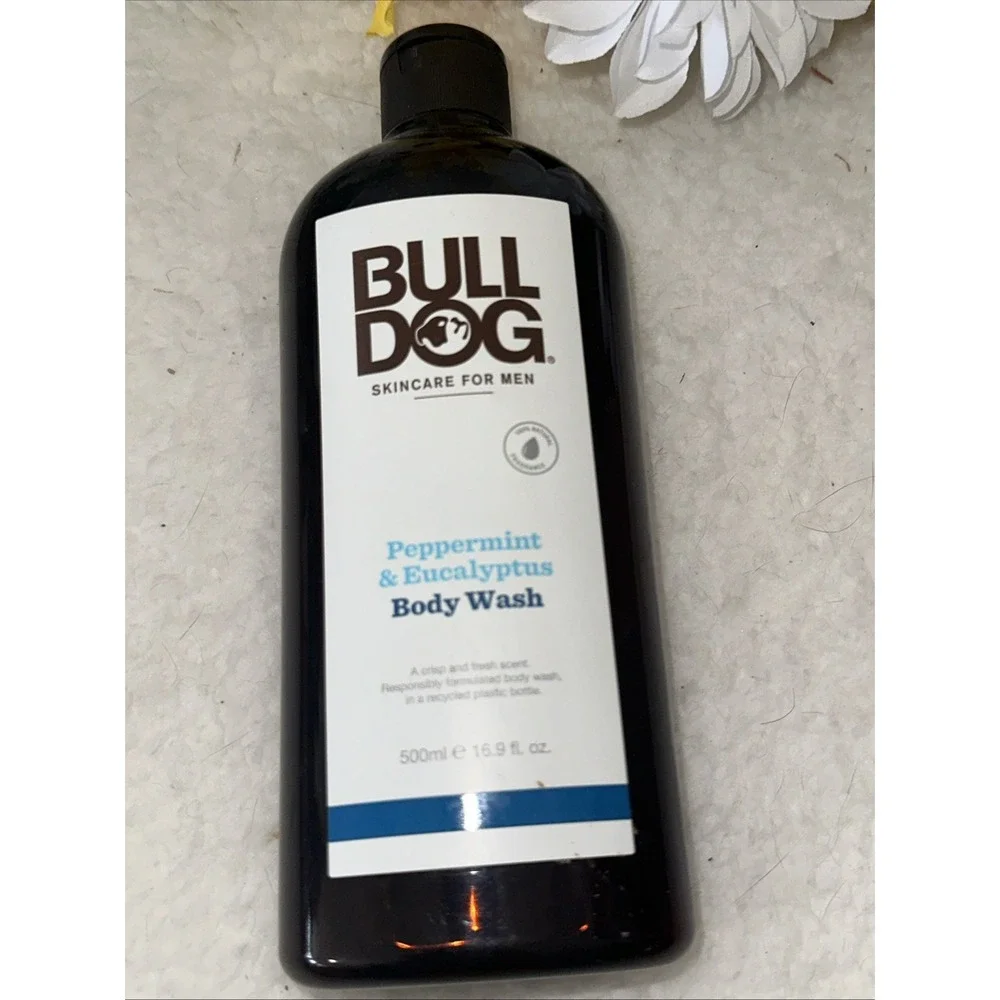 Bulldog Skincare for Men Peppermint & Eucalyptus Body Wash 16.9 fl oz 500ml NEW